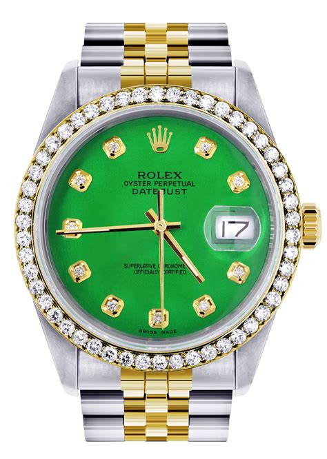 rolex women green|rolex watch with green face.